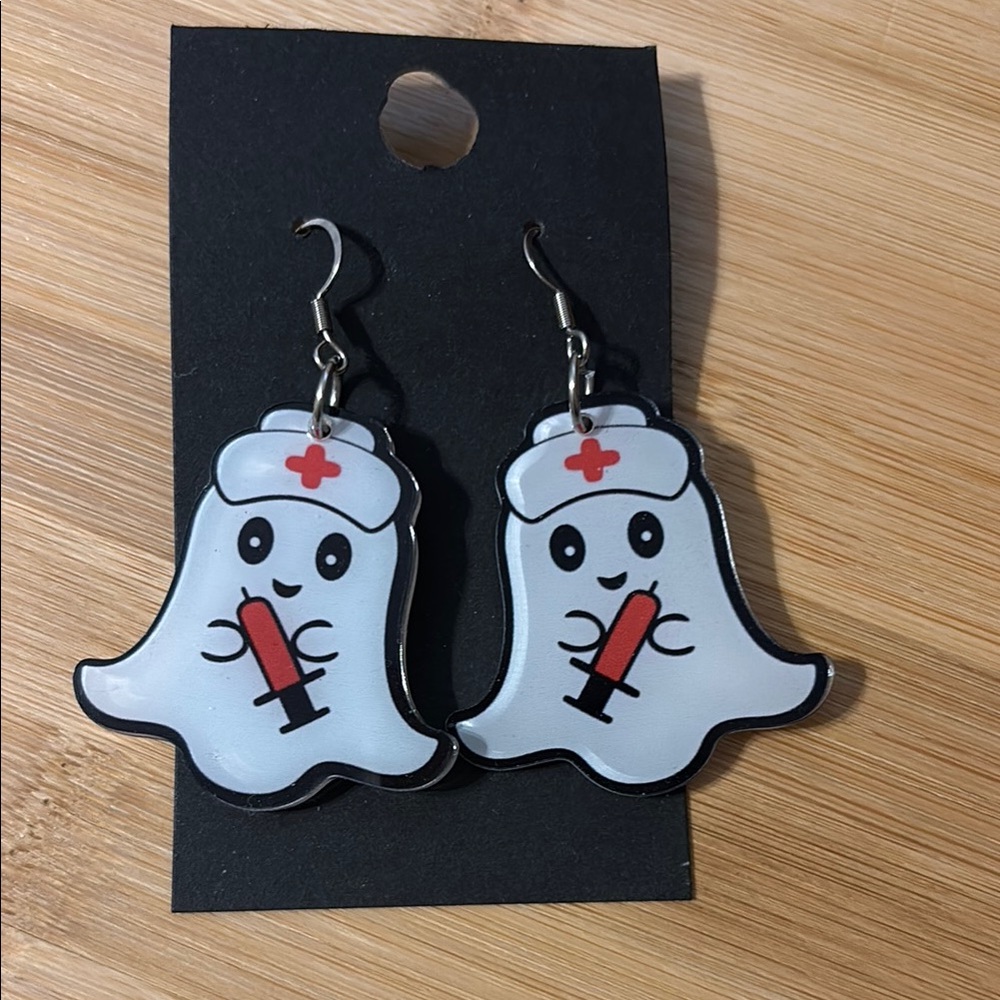 Cute Ghost Nurse Earrings